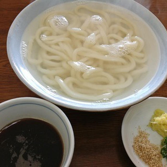 今朝の麺は「釜揚げうどん」