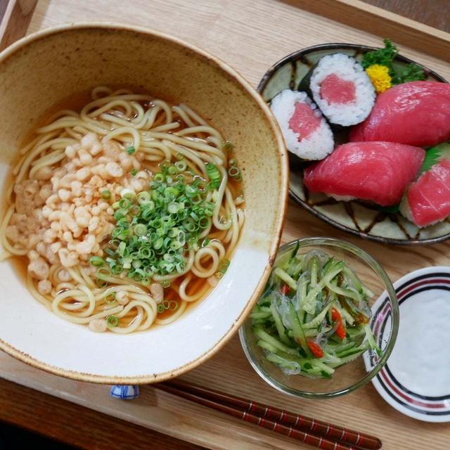 駅そば風ラーメンと春雨サラダ、昨日の昼ごはん#本日のおうちごはん