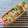 7.30　ヒジキ煮入り稲荷ときんぴら肉巻のお弁当