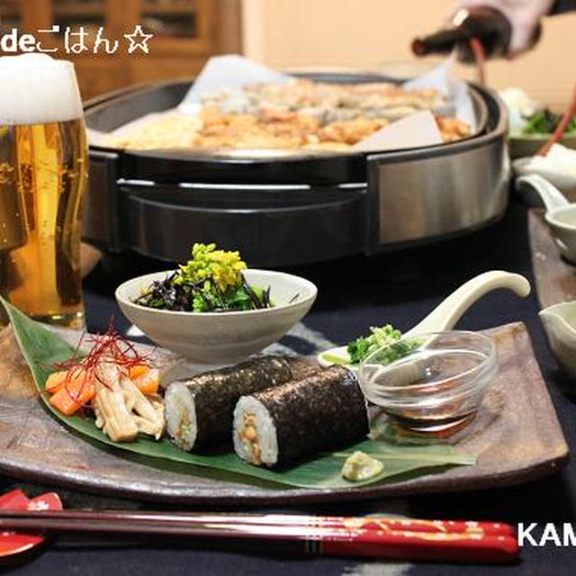 おうちで居酒屋♪冷めた天ぷらのホットプレート再生法（笑）！！