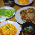 天津飯と紫蘇餃子のお夕飯♪ママノート、更新しましたっ！