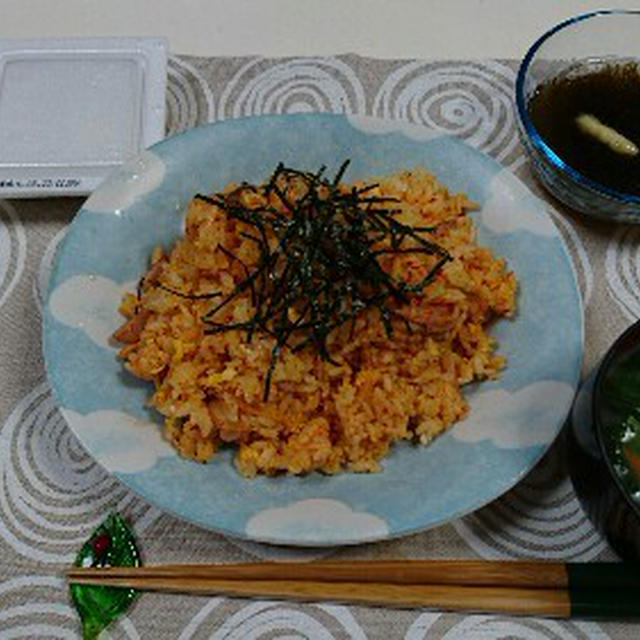 キムチ炒飯☆2016/05/17の晩ごはん。