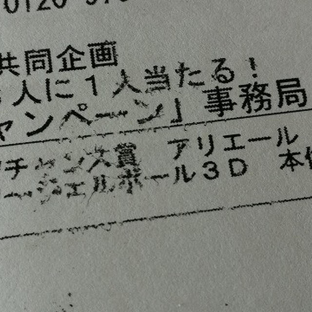 当選！3人に1人当たる！「日用品も当店でついで買いキャンペーン」