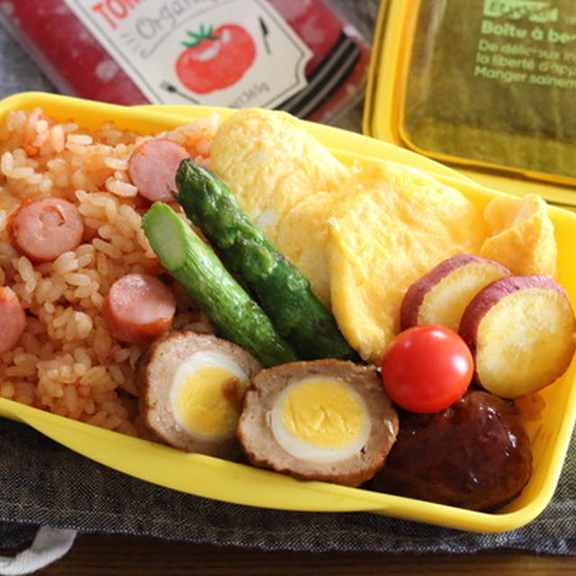 炊きこみピラフの簡単弁当｜去年の今日の弁当の振り返り付き