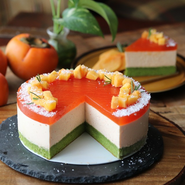 柿のムースケーキ