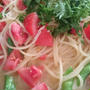 温かいトマトのパスタ