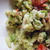 Petite chunky Guacamole and basil pasta