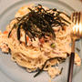 牛乳大量消費の我が家たらこ＆カッテージチーズのクリームパスタ作りました