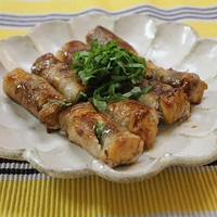 【厚揚げの豚肉巻オイスターソース炒め】