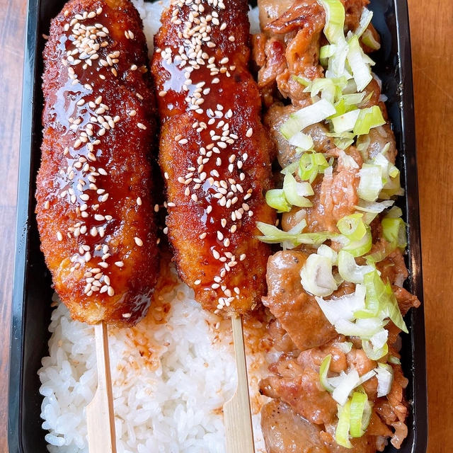 大阪風串カツ&どて焼き弁当です！！