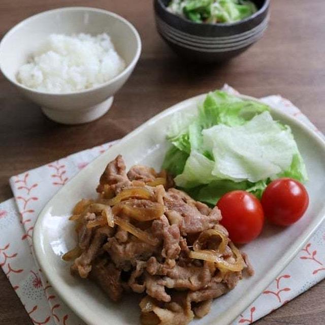 手軽に作る！ダンナさんリクエスト「豚肉のしょうが焼き」献立