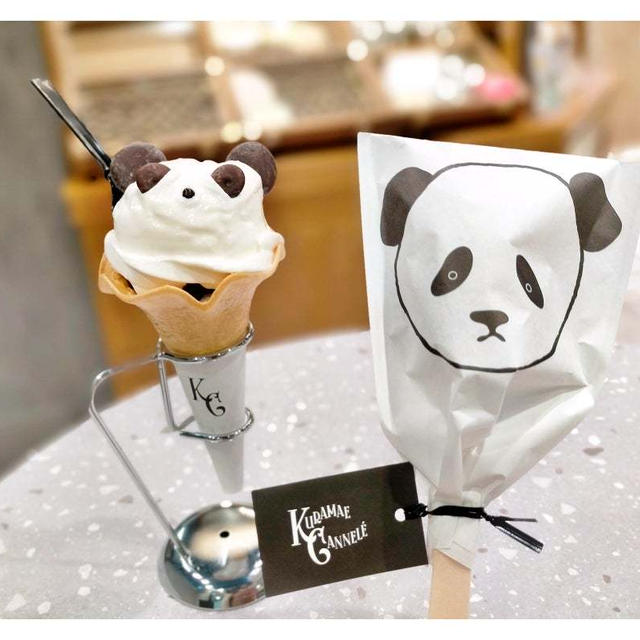 可愛い♡パンダ×カヌレ・ソフトクリーム「クラマエカヌレ」エキュート上野店に登場！