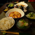 麻婆豆腐＆鶏団子と春雨の中華スープ献立
