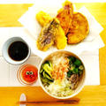 深大寺そばでドラえもん天ざるぶっかけ蕎麦♪