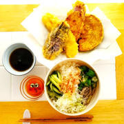 深大寺そばでドラえもん天ざるぶっかけ蕎麦♪