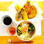 深大寺そばでドラえもん天ざるぶっかけ蕎麦♪