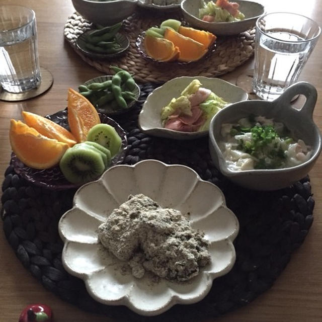 練習前の朝ごはん。