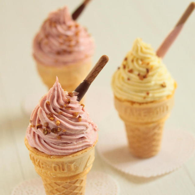 * バニラ味♡ソフトクリームマフィン♪