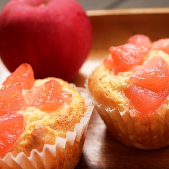 ピンクがかわいい りんごのマフィン By Yuriさん レシピブログ 料理ブログのレシピ満載