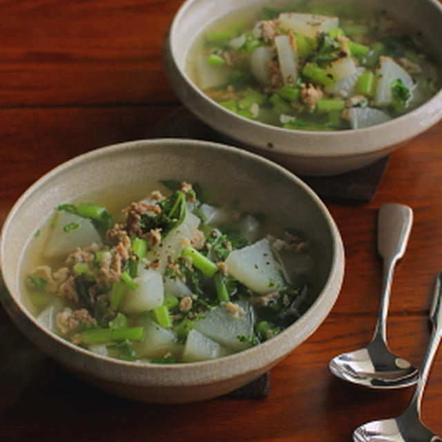 ベトナム風 豚挽肉と大根のスープ
