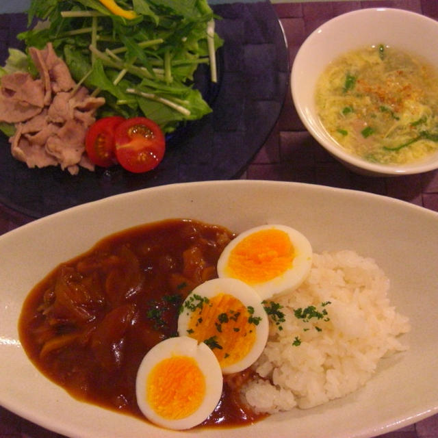 ハヤシライスの夕ご飯