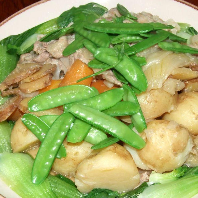 ほっこりと?肉じゃが＆うす揚げと水菜のサラダ