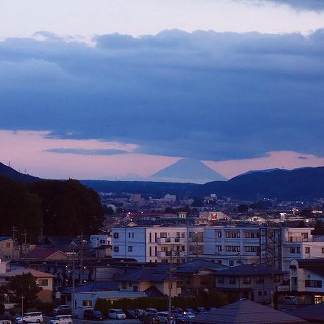 病院食9　シイラのマスタード焼き   夕暮れの富士山   朝食　