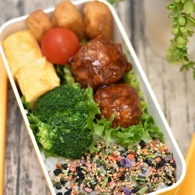 中学生男子弁当｜鶏天・肉団子・卵焼き｜お弁当の品数・我が家は3～４品が基本？