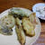 天ぷら。たち蕎麦。じゃがいも試し掘り