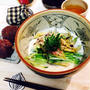 昨日の晩ごはん(豆乳ごまダレそうめんと玄米おはぎ)