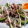 ワタごと！ゴーヤと豚挽き肉の炒め物