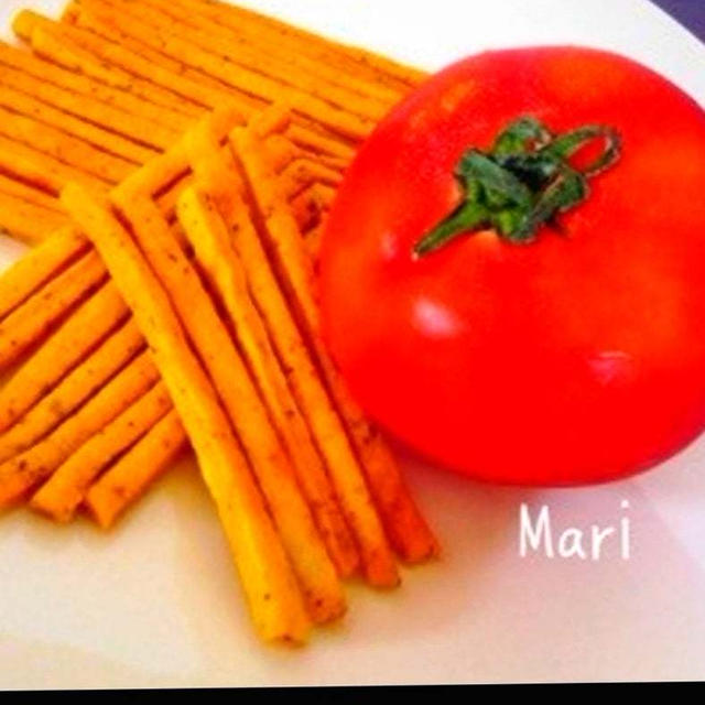 クックパッドぽりぽり‼おつまみ☆トマトプリッツ、カレー。