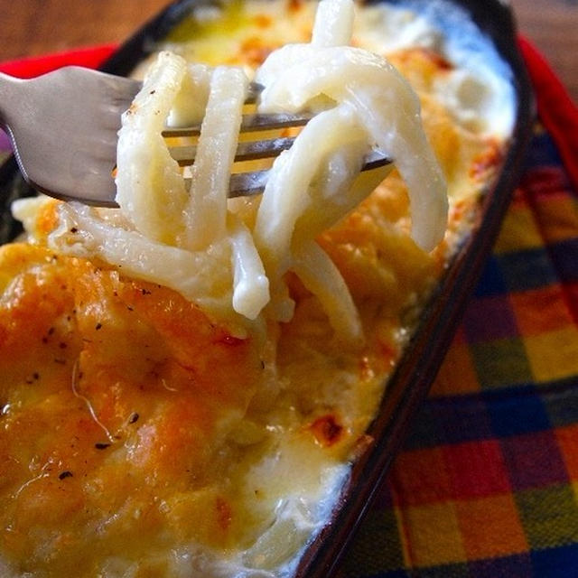 冷凍うどんでグラタンを作ってみたら、マカロニグラタンよりも全然うま死！
