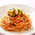 トマトソースパスタにアボカド