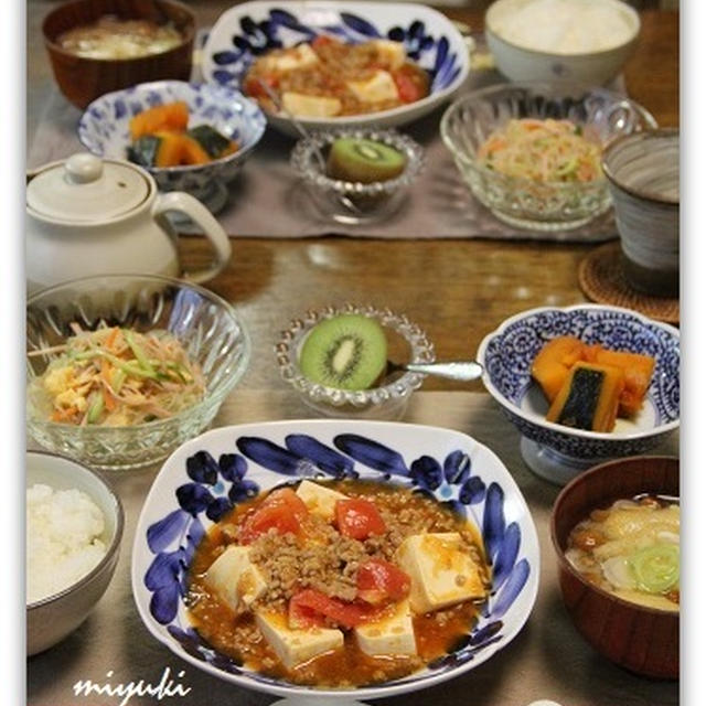 暑い時に麻婆トマト豆腐