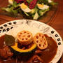 秋カレーと沖縄サラダ☆