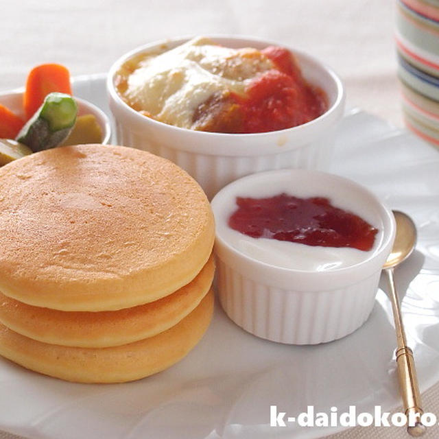 大豆粉と米粉のパンケーキで小麦グルテンフリーの朝食 By 館長さん レシピブログ 料理ブログのレシピ満載