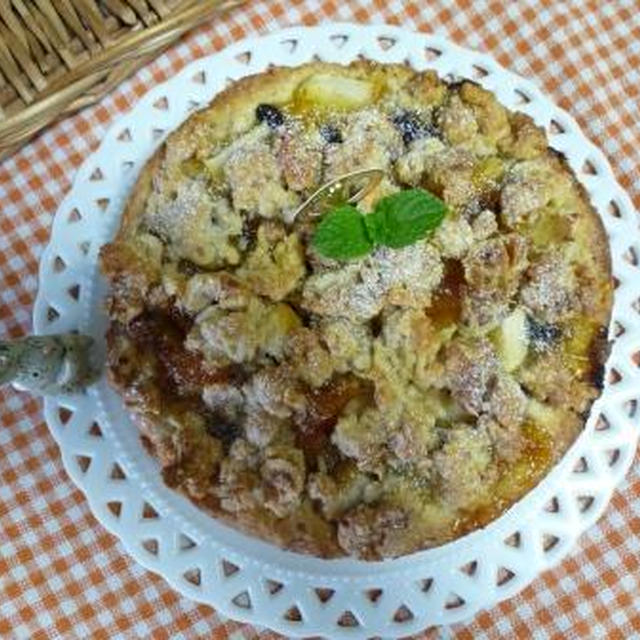 アップルクランブルケーキ作りました！