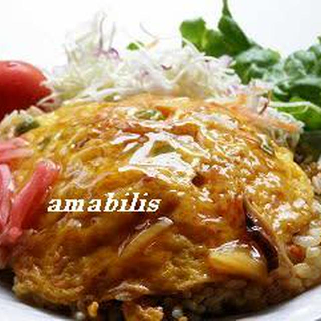 かに玉チャーハンのセット