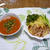 夏の冷製つけ麺パスタ（創作パスタ）