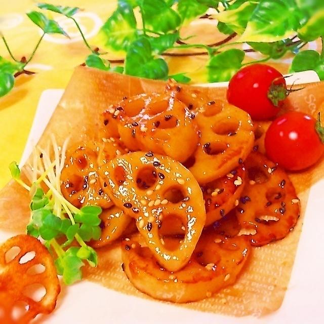 シャッキシャキ!味見危険♪レンコンの甘辛炒め