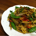 ゴボウ中心にした野菜大盛りパスタ Ｎo.１４１