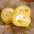 ホットケーキミックスで作る、卵１個のマンゴーロールケーキ☆レンジで簡単おいしいケーキ♪ by めろんぱんママさん