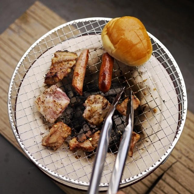 「気仙沼ホルモン」でベランダBBQ