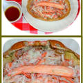 ズワイ蟹と鰯の塩焼きで晩ご飯