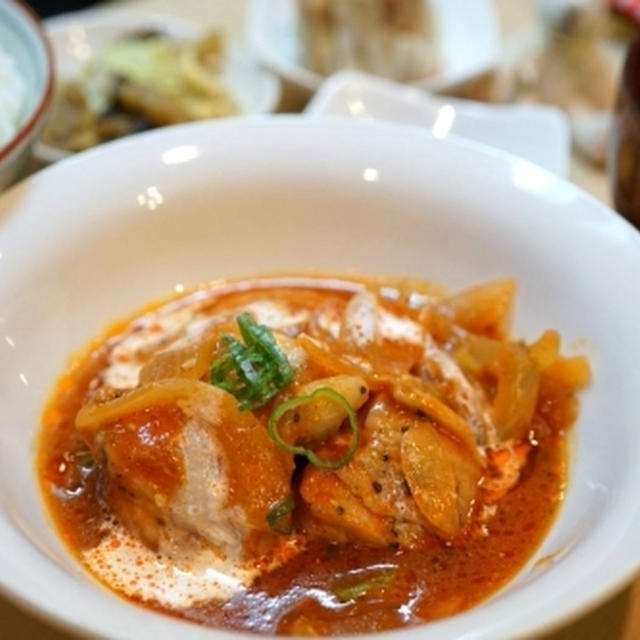 鶏肉のトマトジュース煮込み☆