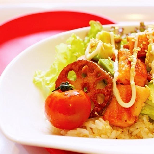 【姫ごはん☆】鮭とアボカド丼　わさびしょうゆ風味のレシピ☆