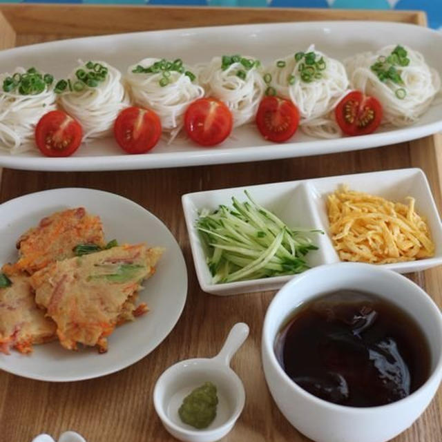 ｷﾞﾝｷﾞﾝ冷やしそうめん ✿ 梅仕事2　v(｡･ω･｡)♪