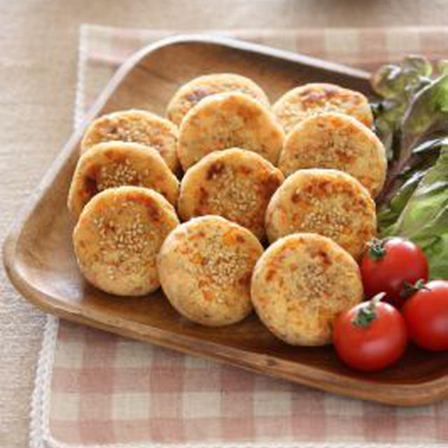 人参のおからお焼き♪ごまみそ味