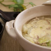 白菜と豚ばら肉の味噌チーズ鍋